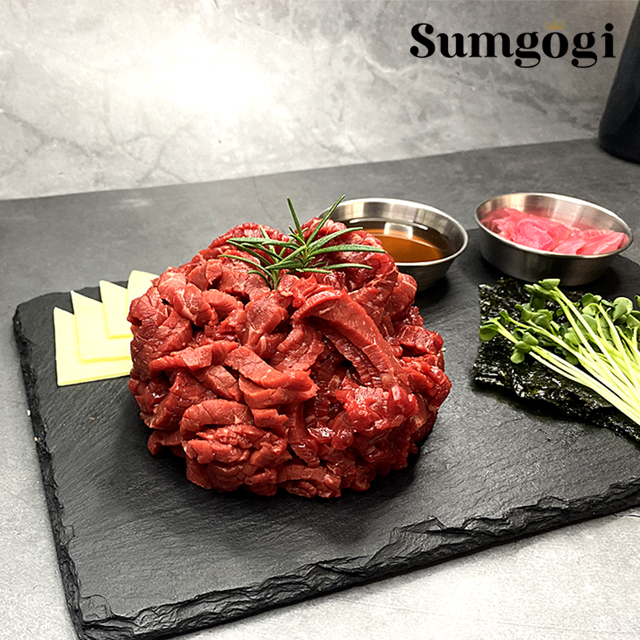 [섬고기]명품 숙성 암소한우 육사시미 육회 150g 300g : 섬고기
