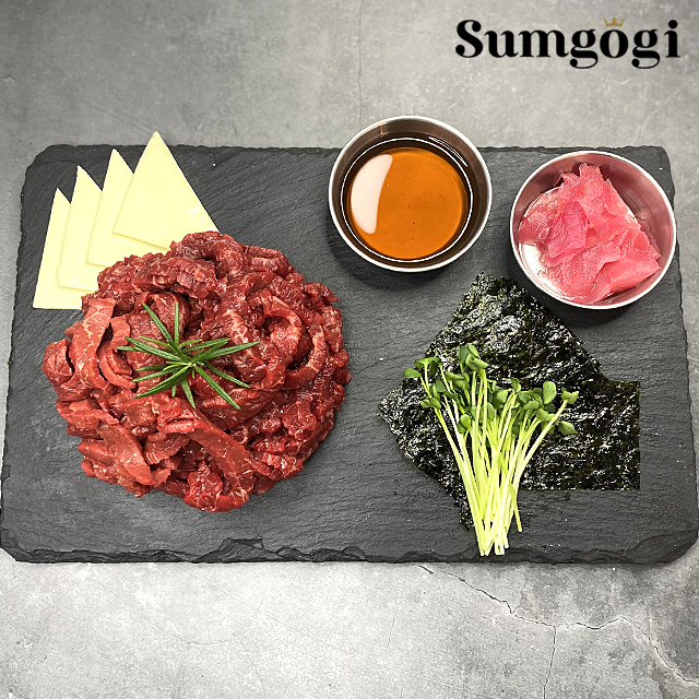 [섬고기]명품 숙성 암소한우 육사시미 육회 150g 300g : 섬고기