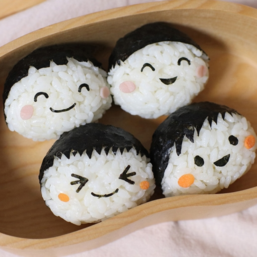도시락꾸미기 소풍 도시락 주먹밥 삼각김밥 만들기 김펀치 이모티콘 디자인 아트김 : 바나나쿨 코퍼레이션