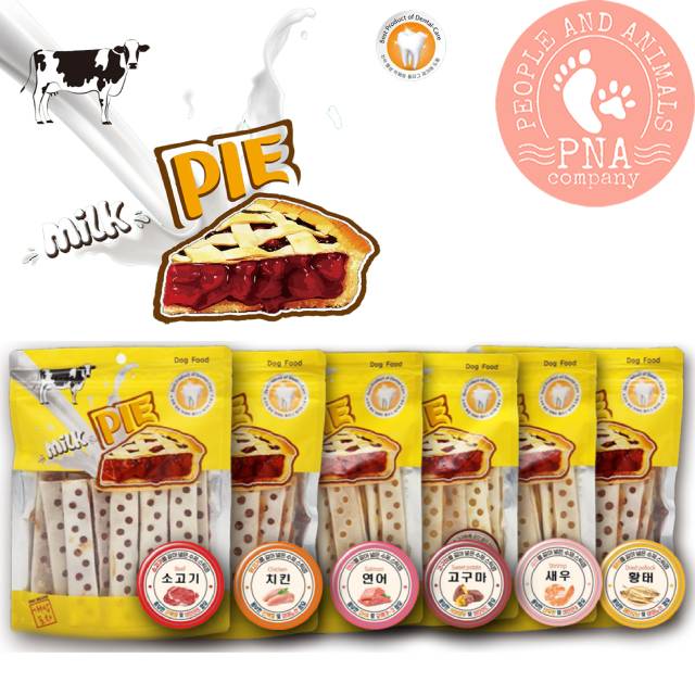 밀크파이 강아지 스틱껌 끝까지 오래먹는 기호성 좋은 애견간식 치킨 180g (15p) : 피앤에이컴퍼니