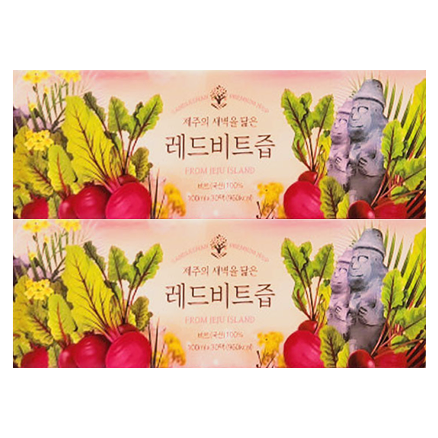 (2박스)(총60포)산들찬 물넣지않은 제주 레드 비트즙 100ml : 쉐어푸드