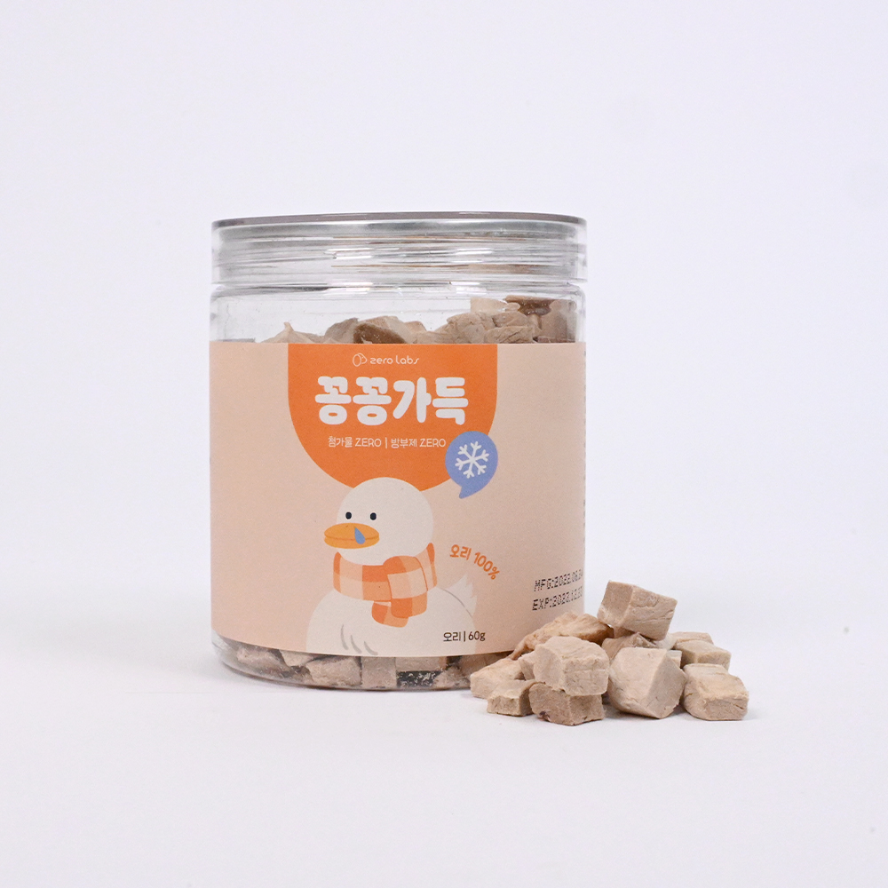 제로랩스 꽁꽁가득 오리트릿 동결건조간식 60g : 빈스펫몰