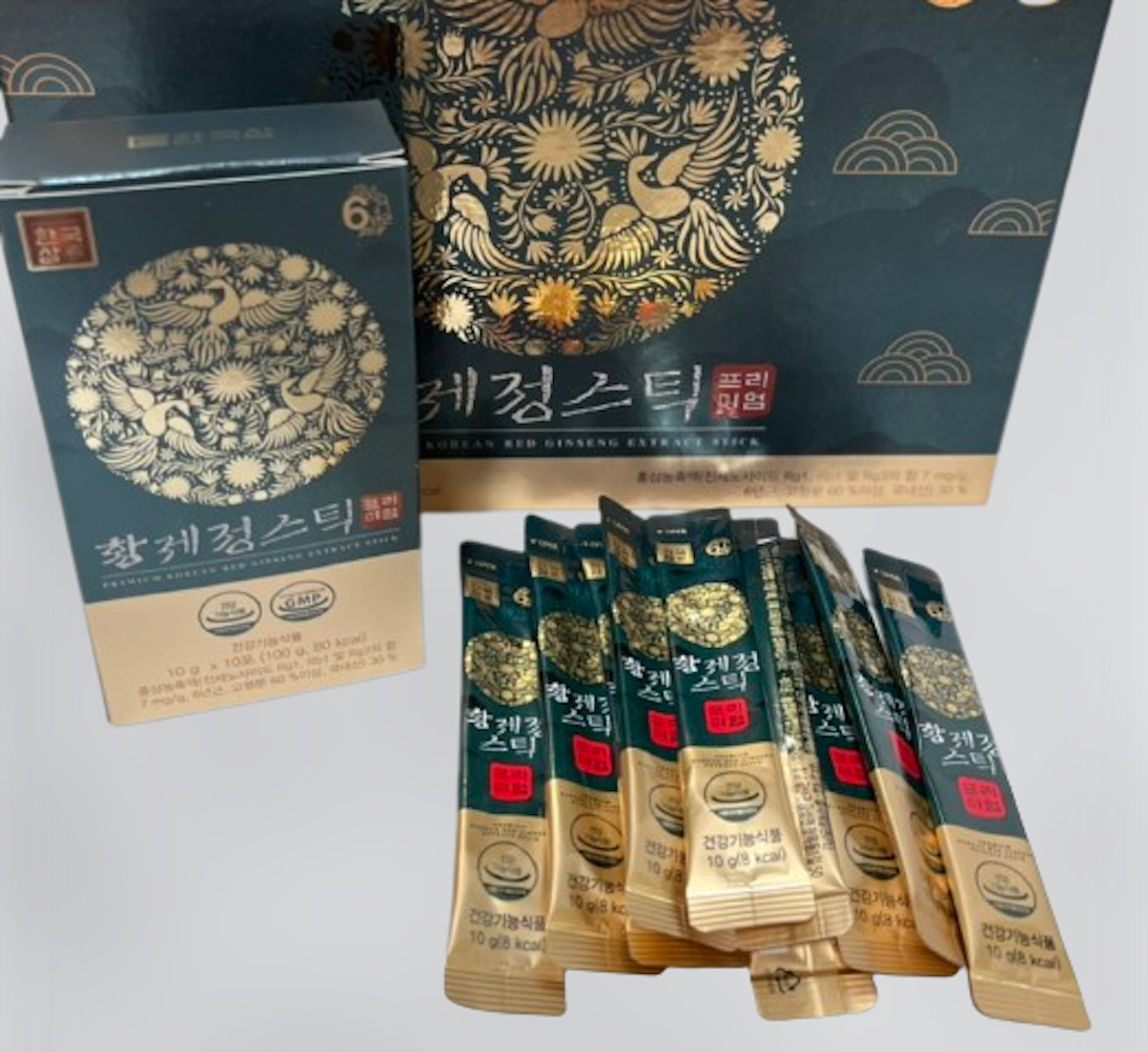 [한국삼] 황제정스틱 프리미엄 15ml x 30포 (쇼핑백 동봉) 홍삼 진액 엑기스 할아버지 할머니 부모님 건강 명절 설 추석 선물 : 나를위한소소한힐링
