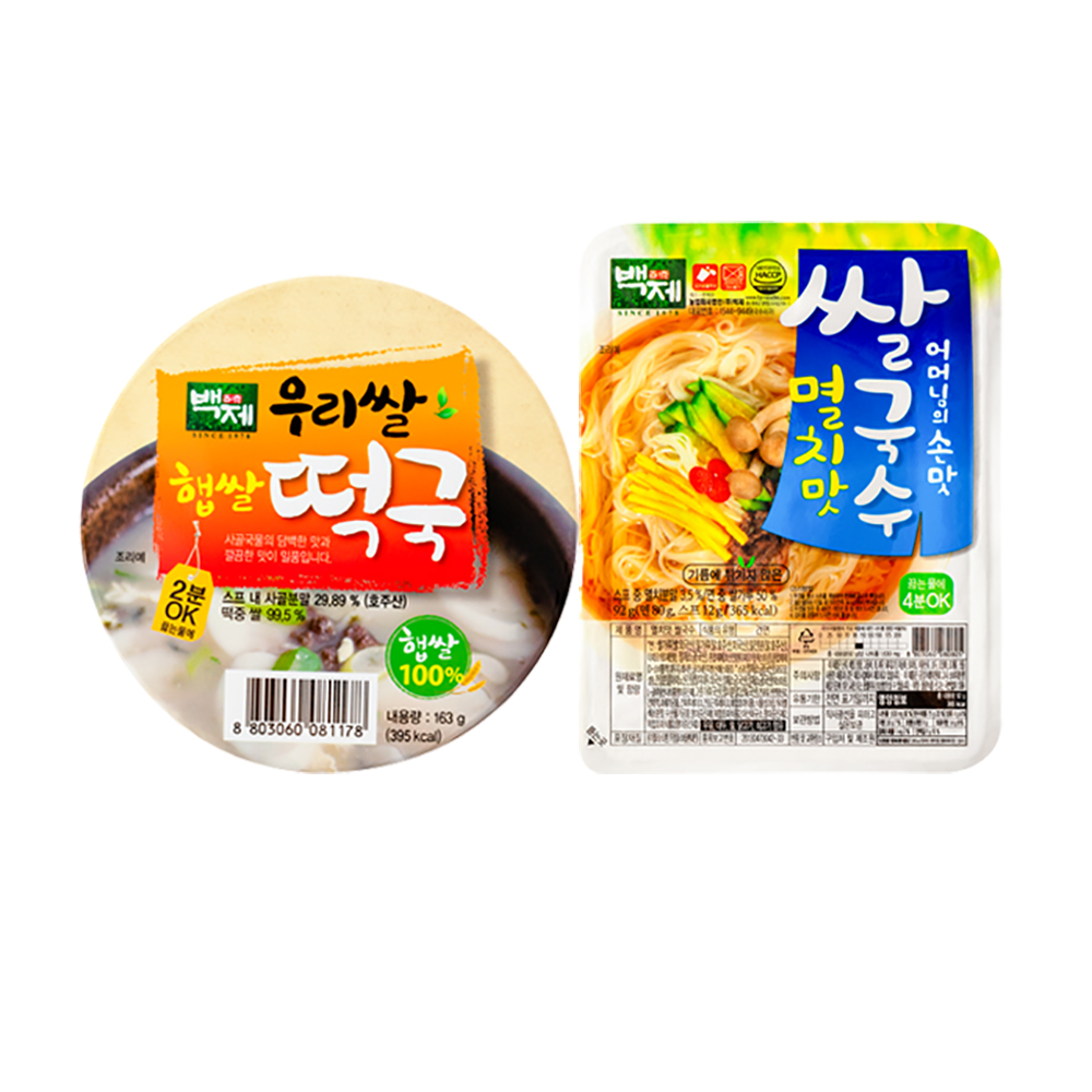 백제 쌀국수 멸치맛 92g x 30개 어머님의 손맛 : 다온미니샵