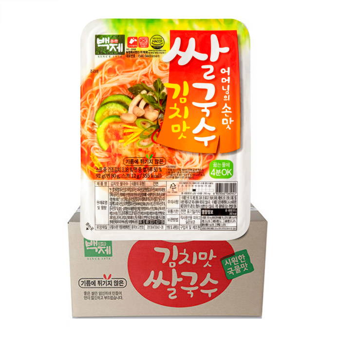 백제 쌀국수 멸치맛 92g x 30개 어머님의 손맛 : 다온미니샵