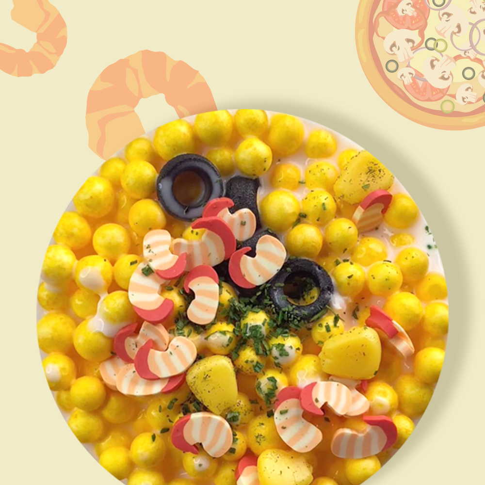 쉬림프피자 빈짱슬라임 210ml /폼볼슬라임 / 콘향 : 빈짱슬라임