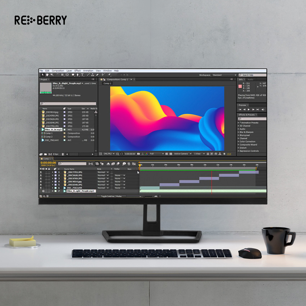 R2401B FHD IPS 75Hz 24형 모니터 100% 사전 검사 무결점 DVI입력 : 달구네 전파사