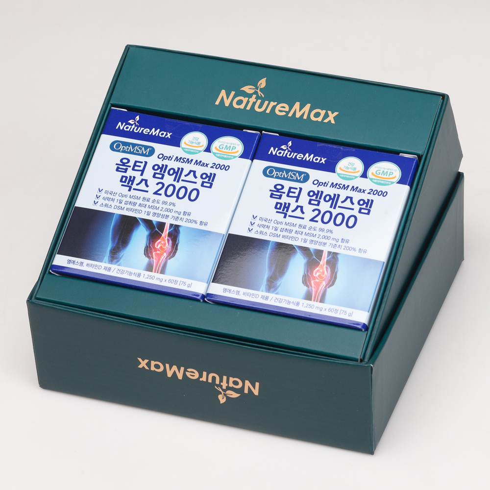 옵티 MSM 엠에스엠 순도 99.9 역대급 2000mg 관절 연골 건강 60정, 3개 : 네이처맥스