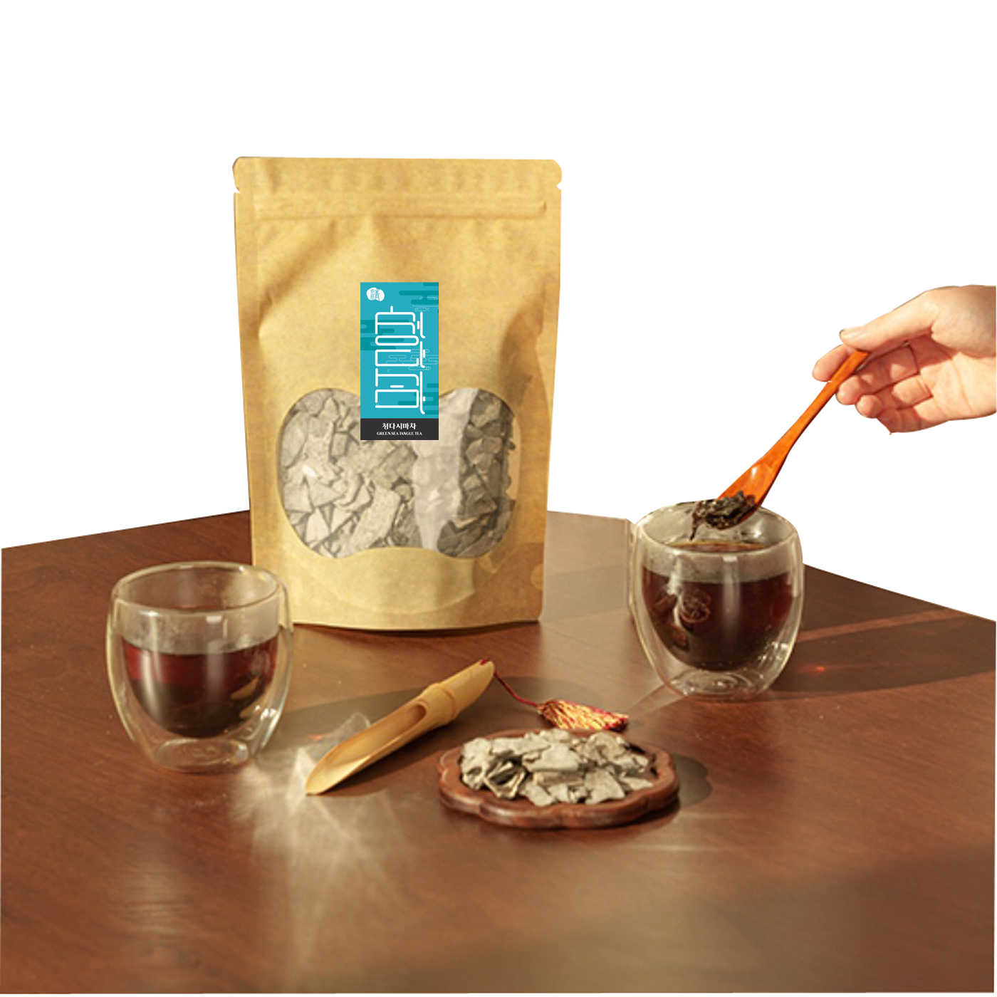 부드러운 청 다시마차 국산 전통 건강 선물같은 몸에좋은 Tea 250g 약150잔분 : 주해심원