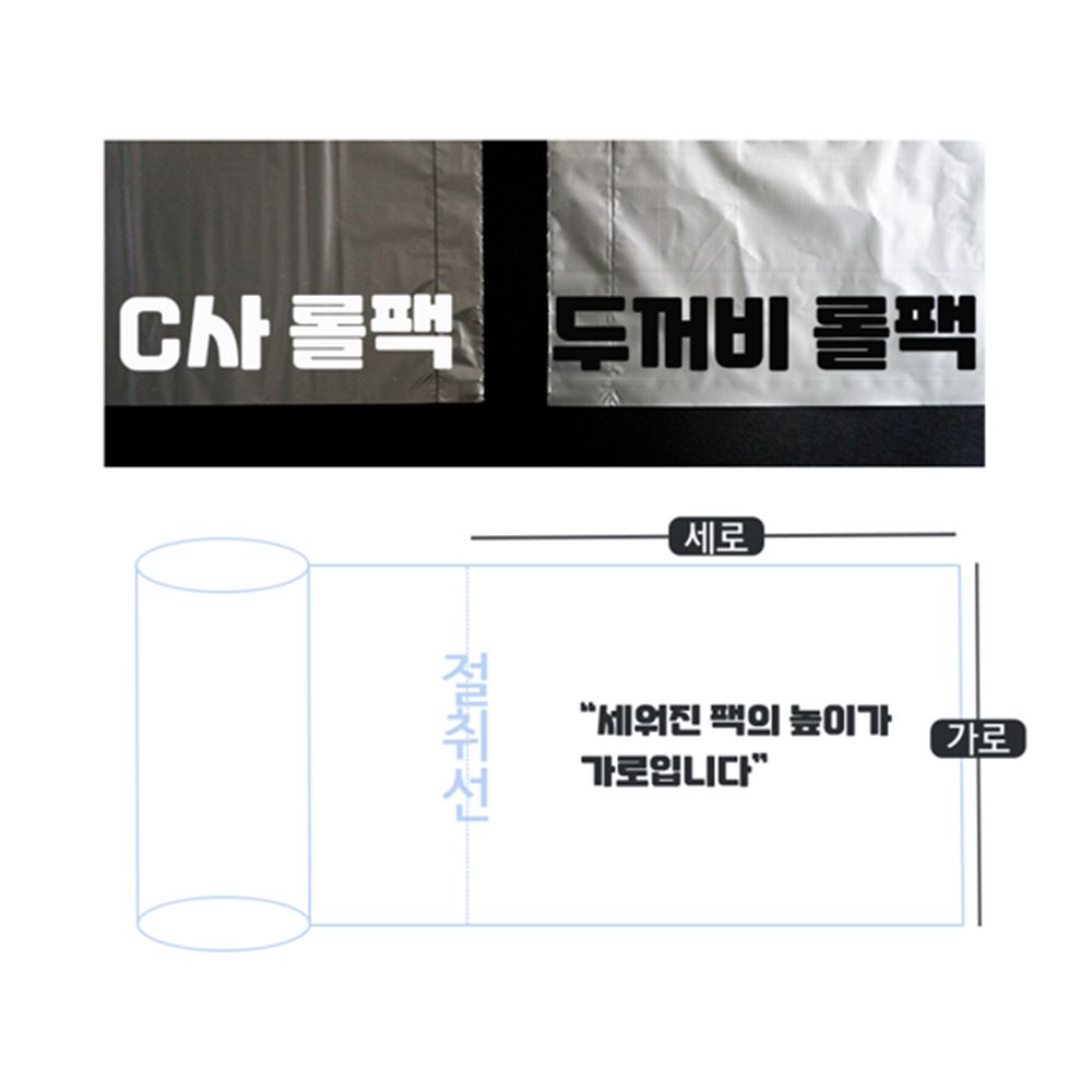 두꺼비롤백 30X40 블랙라벨 2.5kg 두꺼운 대용량 업소용 마트 야채 정육 비닐 : 장갑몰