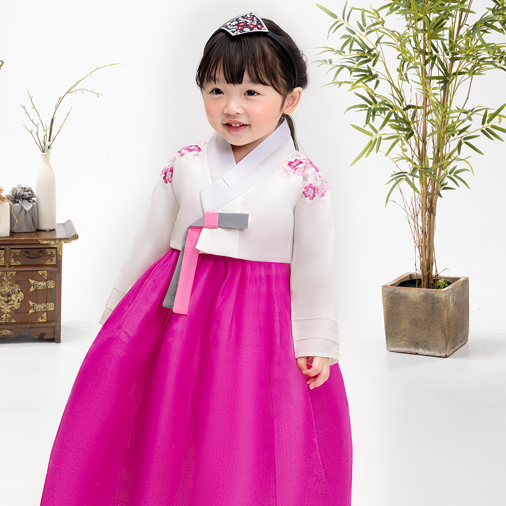 AW049 여분홍어깨수 고급 아동 유아 어린이 돌 여아 금동이 한복 : 금동이 한복