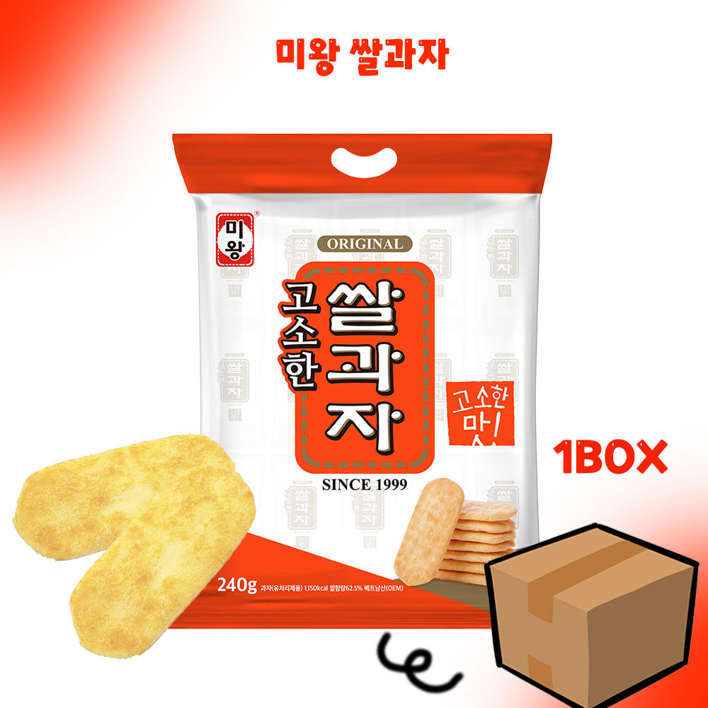미왕 쌀과자 고소한맛 사무실 회사 어르신 간식 x 12 (1Box) : 주식회사 더원몰
