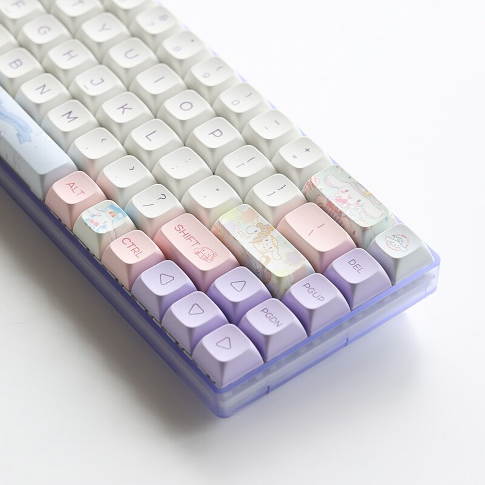 XDA 퍼플 시나모롤 키캡 PBT 염료승화 Mac키 독거미 레이니75호환 : SAOPAO