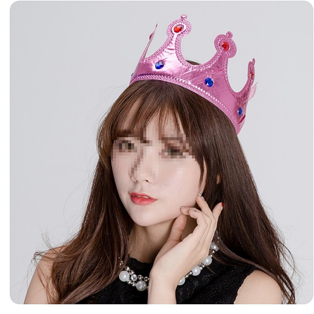 머리띠 핑크 축하파티 PW 스펀지왕관 생일 왕자 공주 : 수앤서마켓A