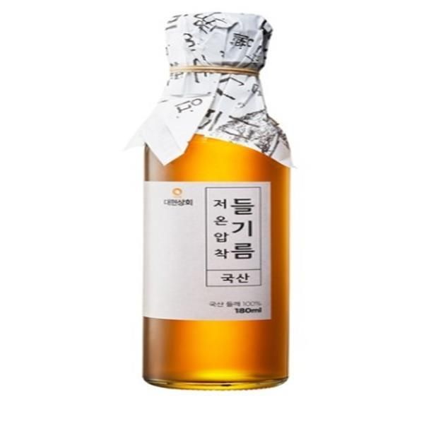 대현상회 저온압착 국산 들기름 180ml : 백화점가는길