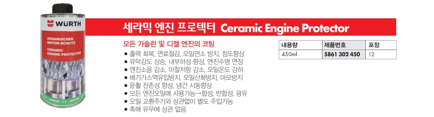 뷔르트 세라믹 엔진 오일 코팅제 : 투제이 몰