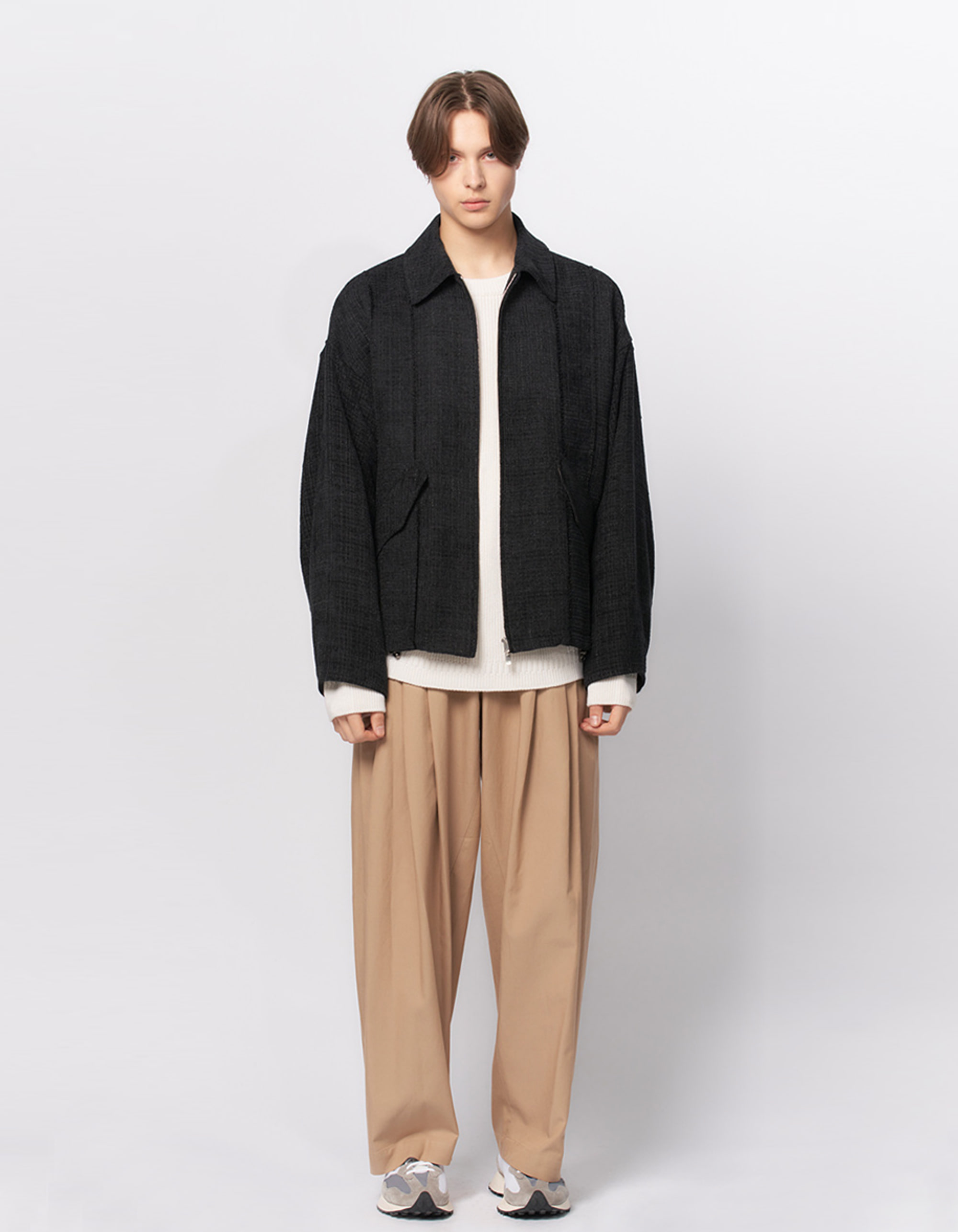 비긴202 Cut off tweed blouson : 레트라토