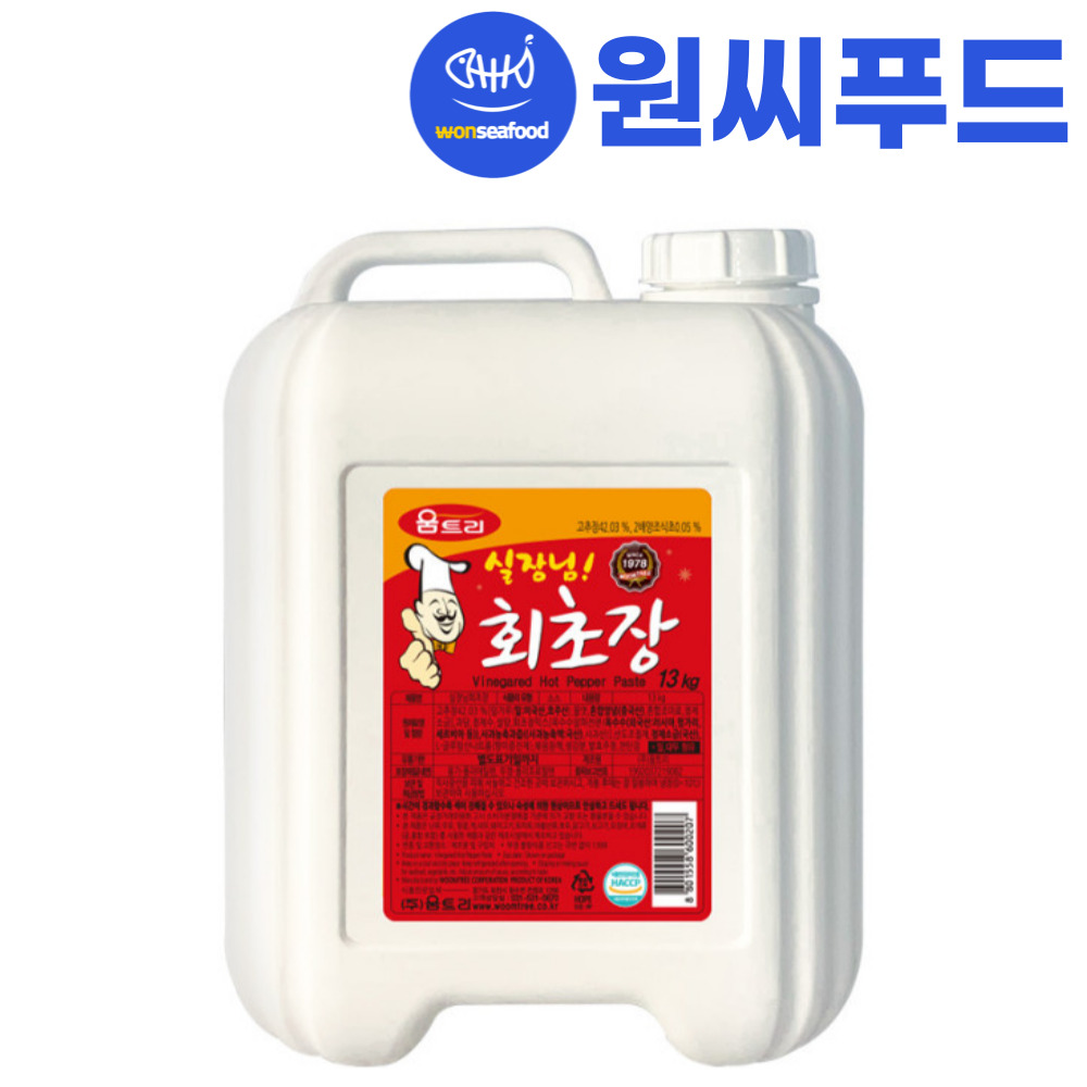 원씨푸드 움트리 실장님 회초장 13kg 말통 초고추장 업소용 양념 초장 : 원씨푸드