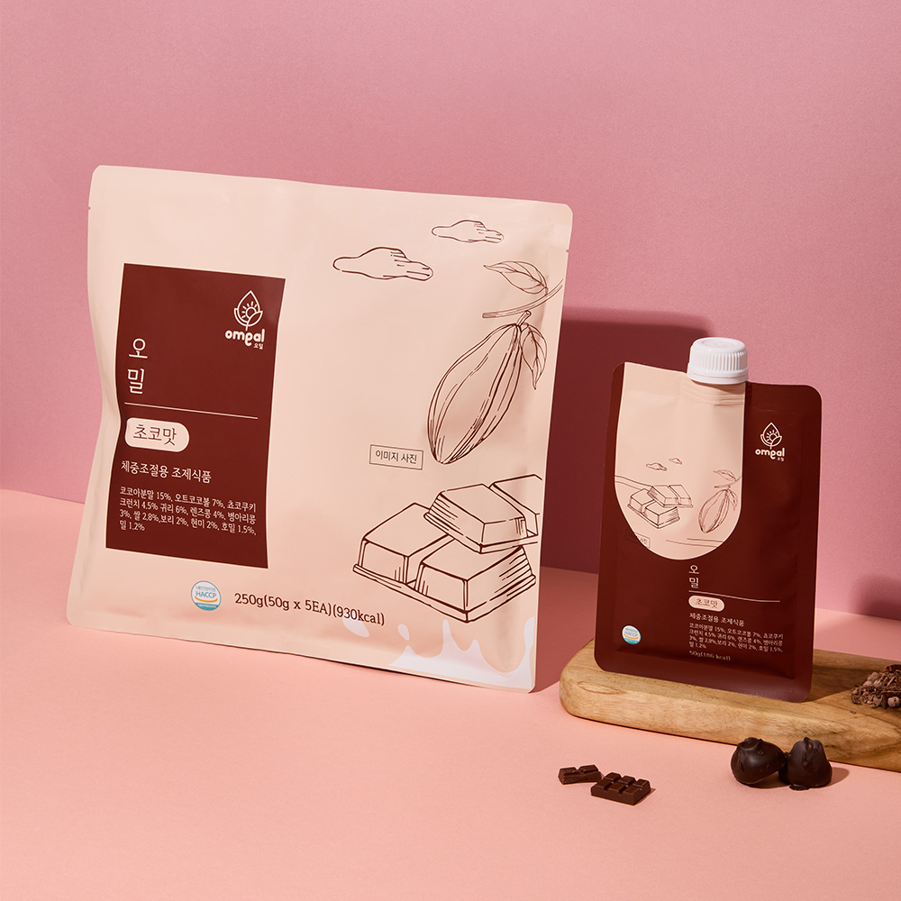 오밀쉐이크 초코맛 단백질 쉐이크 5개입 1세트 (250g) : 주식회사 엠마