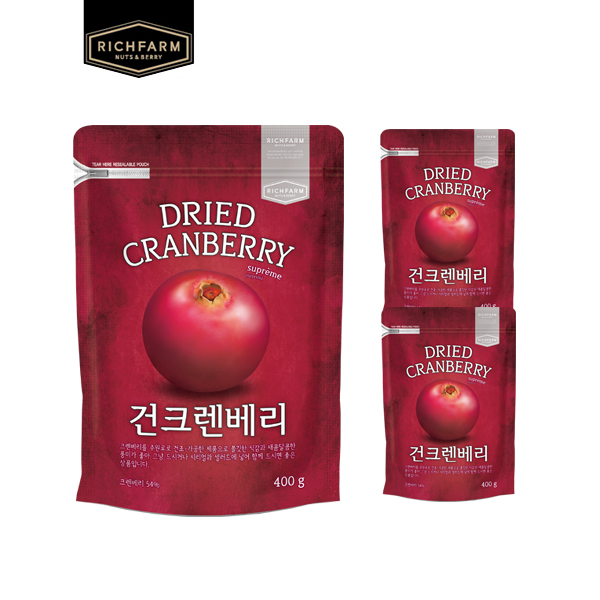건크렌베리400G X 3팩  건크랜베리 : 리치팜너트 공식스토어