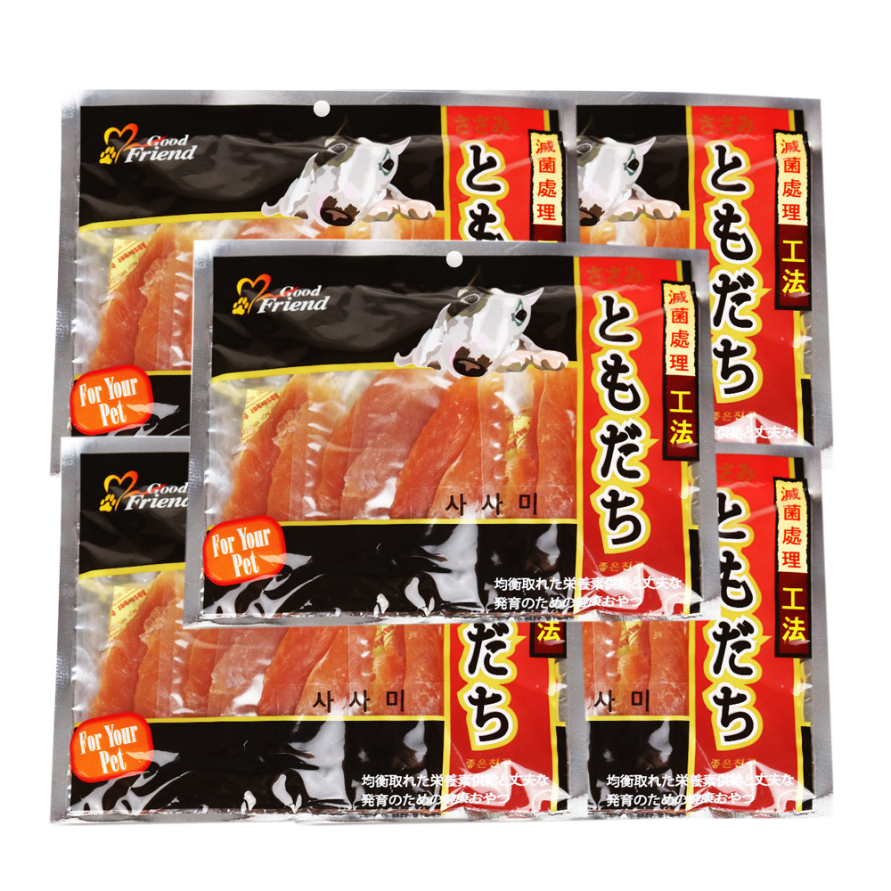 도모다찌 간식 강아지 사사미 대용량 간식 닭가슴살 사사미, 380g, 5개 : 위아펫