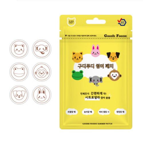 구디푸디 아기 유아 모기 패치 퇴치 밴드 어린이 썸머패치 스티커 : 은하네 집