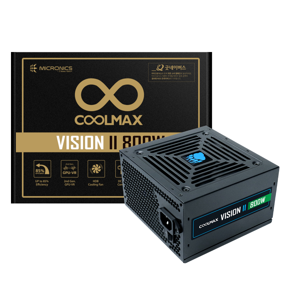 마이크로닉스 COOLMAX VISION II 800W 파워서플라이 컴퓨터 PC 파워 : 플래그십스토어