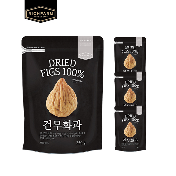 건무화과 250g x 4팩  건과일 무화과 : 리치팜너트 공식스토어