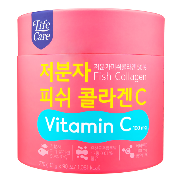 라이프케어 저분자 피쉬 콜라겐C 3g x 90포 : 페퍼파우더