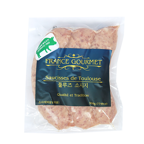 프랑스구르메 툴루즈 소시지 300g 갈릭맛 수제소세지 맥주 와인 안주 캠핑음식 : 프랑스구르메