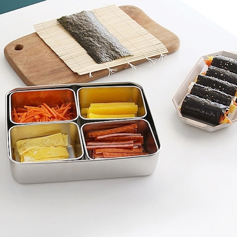 올스텐 반찬통 세트 스텐 캐니스터 나눔반찬통 바트 2칸 : 민트쇼핑