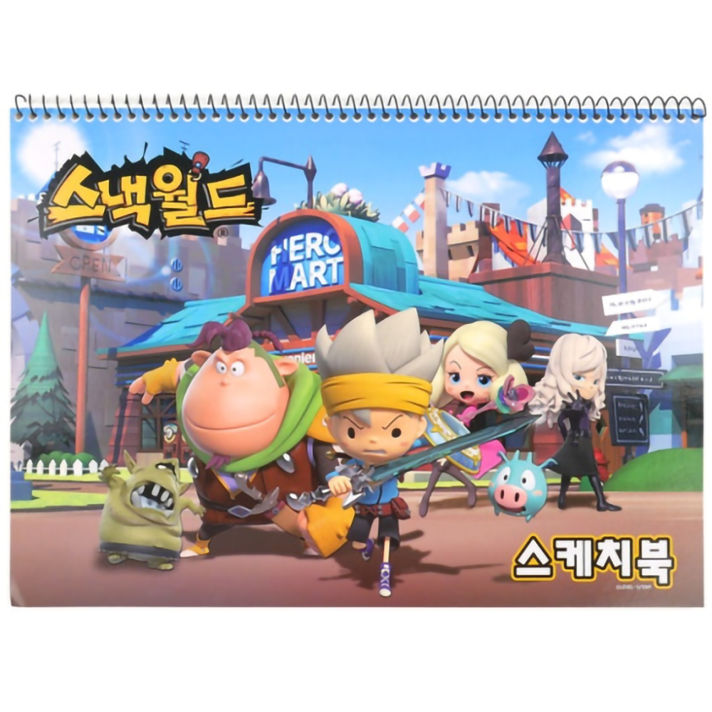 스낵월드 스케치북 8절 20매 두꺼운 유아 초등 : 또와토이