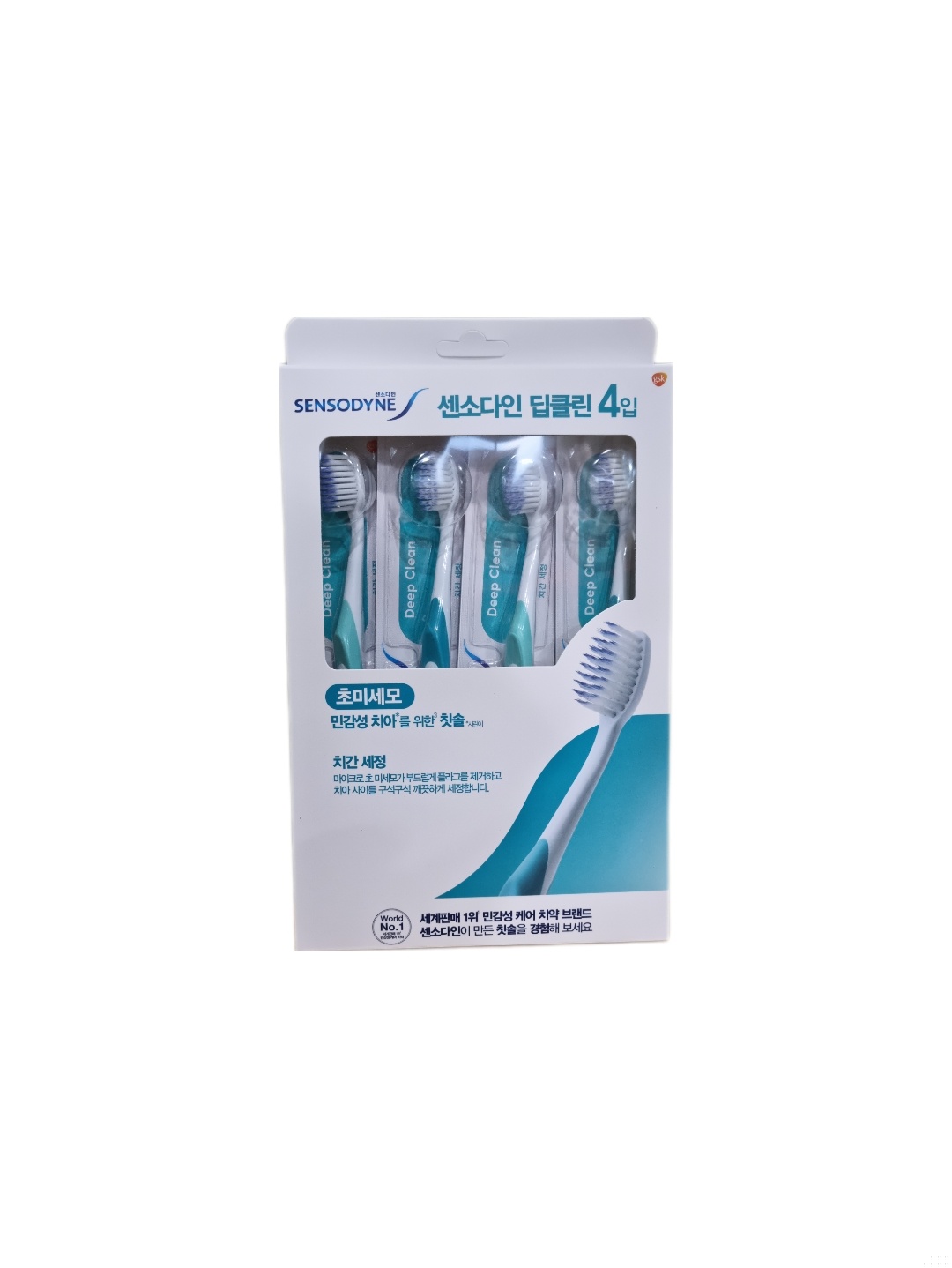 센소다인 센소다인 딥클린 칫솔 4개입, 1개 : 세계로유통
