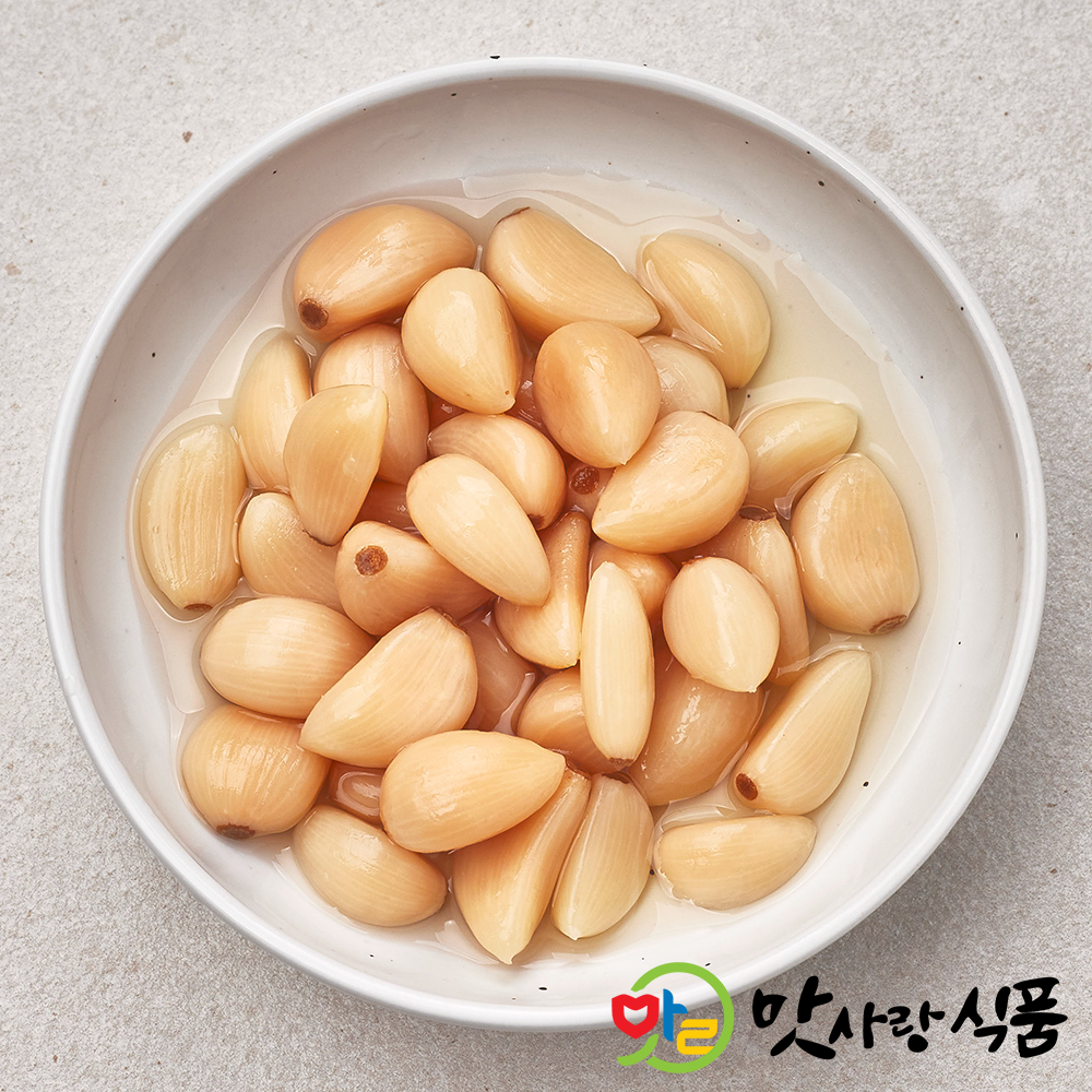 알마늘(단지) 4kg 대용량 식당 업소용 반찬 마늘 장아찌 절임 : 맛사랑식품