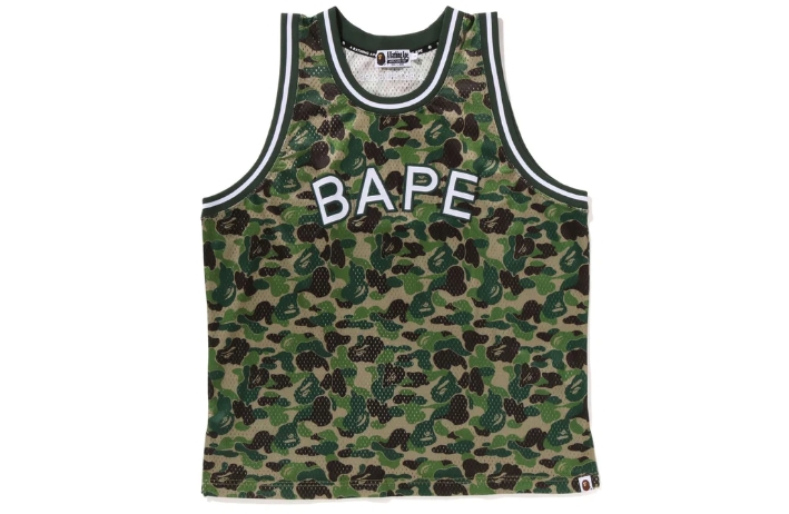 [베이프정품] 나시티 베이프 에이비씨 카모 바스켓볼 탱크 탑  BAPE ABC CAMO BASKETBALL TANK TOP : 재팬베이프스토어
