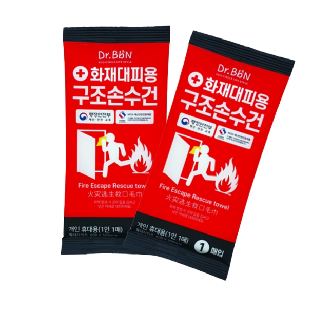 화재마스크 숨수건 화재 대피 방독면 구조 손수건 티슈 연기 대비 안전 습식 방연 : 산소마켓
