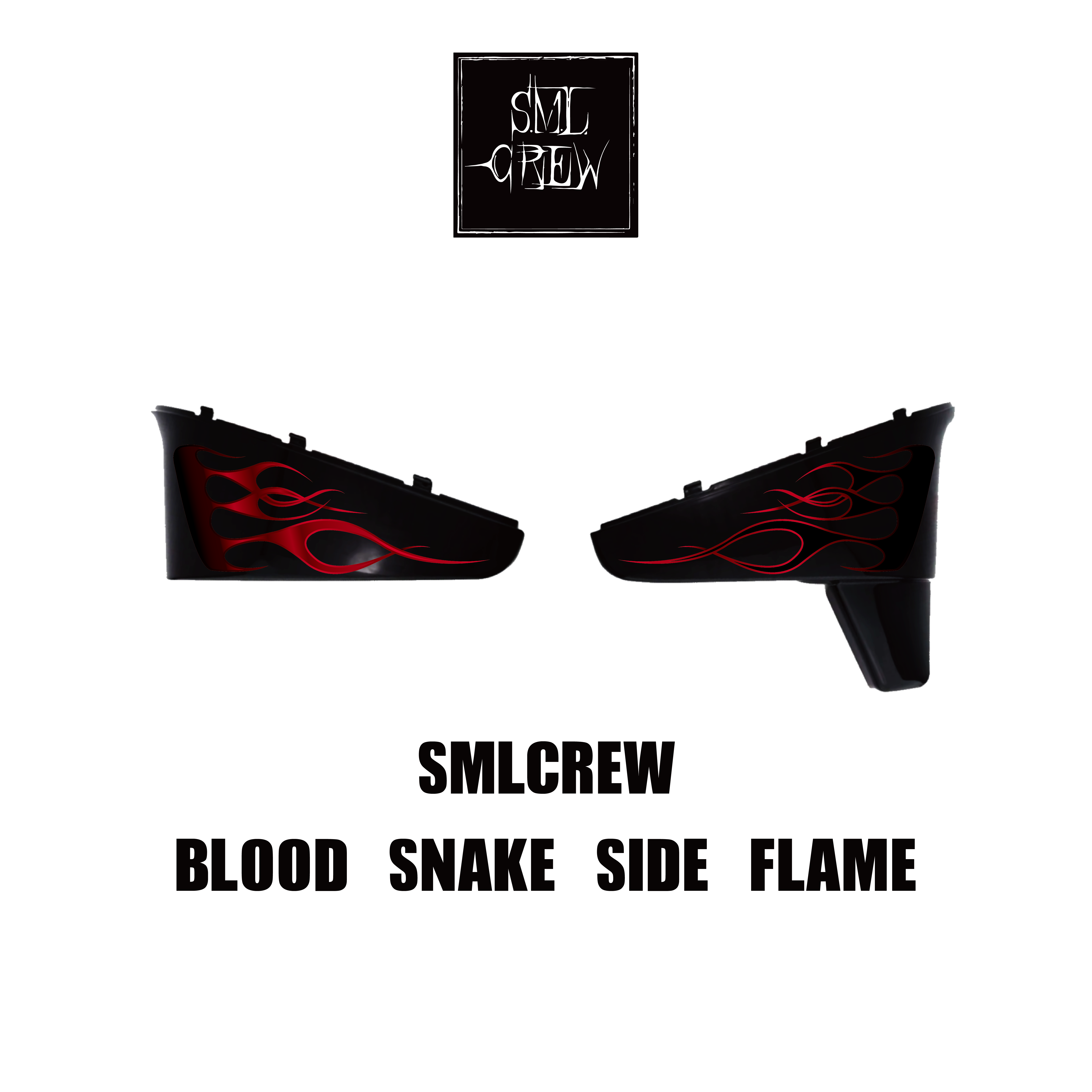 HONDA STEED BLOOD SNAKE FLAME(side)  스믈크루 불꽃데칼 혼다 스티드600 : 스믈크루