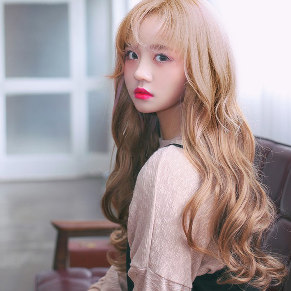 셀프 붙임머리 러블리펌 50cm  헤어피스 국내산 스타일피스 셀프 촬영 여성 가발 : 칠공주네막내아들