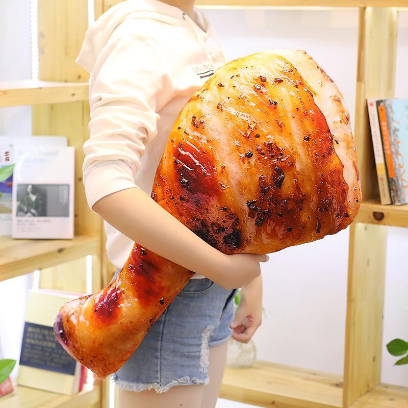 돼지족발 큰 닭 다리 음식 쿠션  모형 스낵 장난감 재미있는 3d 인형 선물 : 샹차이
