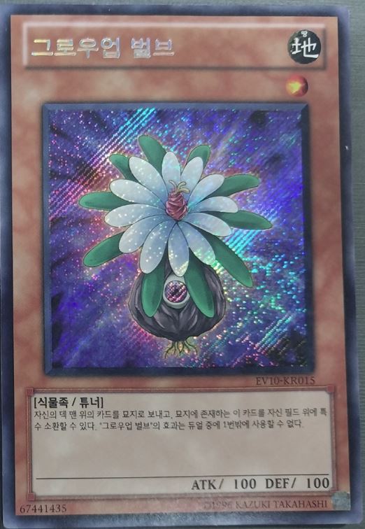 [한글판 C급]유희왕카드 그로우업 벌브 (EV10-KR015) 시크릿레어 : Jclover