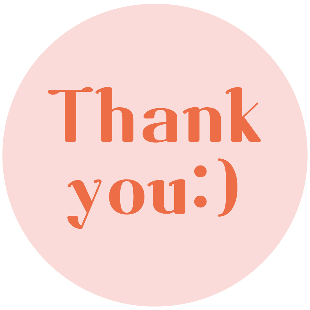 cppre-01-4 땡큐 thankyou 스티커 1000매 : 스티커제작소