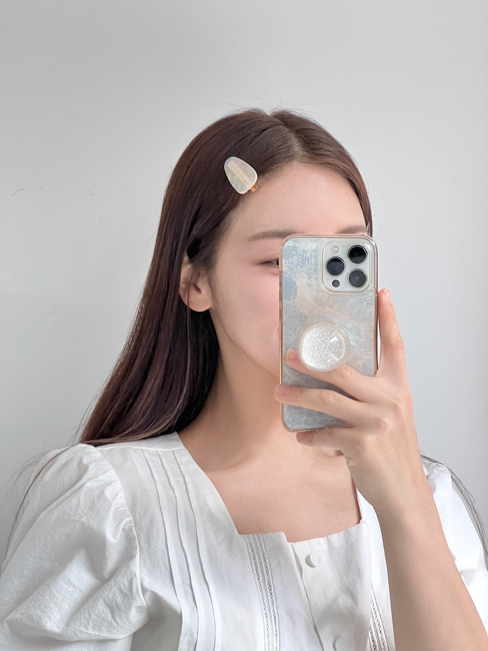 프랑스핀 피크 미니 앞머리핀 헤어 집게 포인트 : 모노플로르