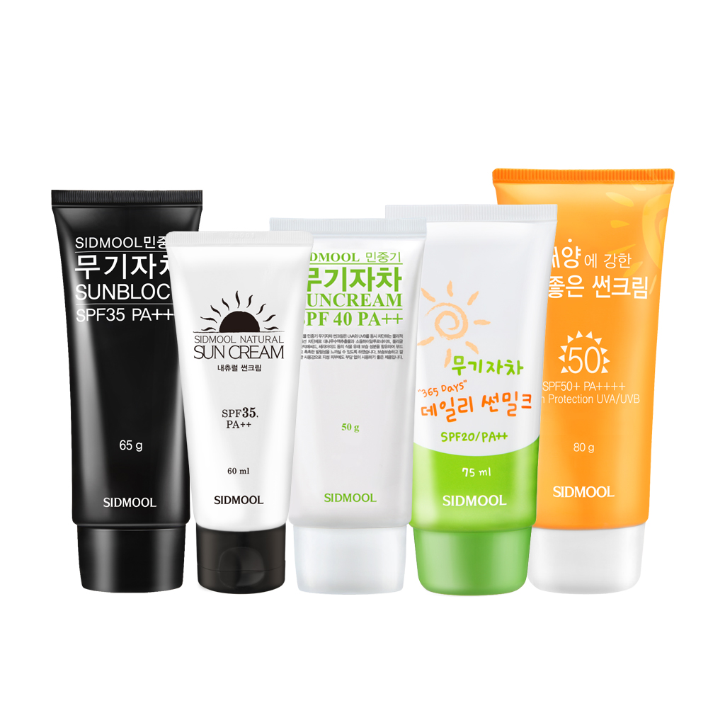 시드물▶️ 무기자차 썬블럭/썬크림/썬밀크/무기자차/순한 자외선차단/비비크림/민감피부/화장품 : 시드물