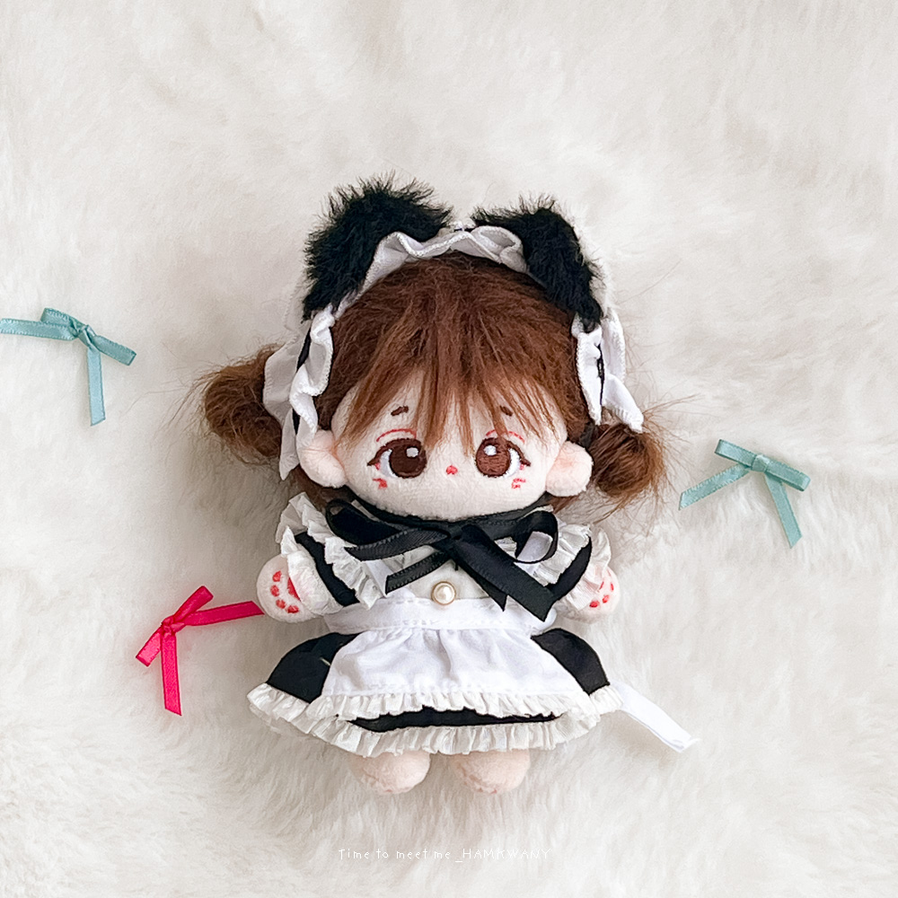솜인형옷 무속성 아이돌 10cm 인형옷 고양이 메이드복 : 햄과니상점
