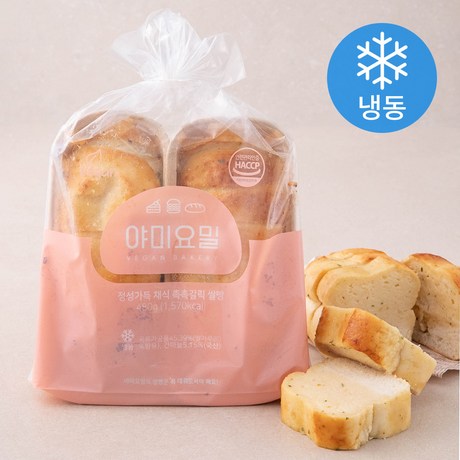 야미요밀 일반양산빵 정성가득 채식 촉촉갈릭 쌀빵 2개입 (냉동) 480g 1개 : MONDAY NIGHT