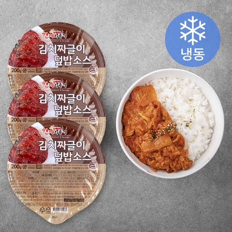 한끼의품격 기타 즉석요리 김치 짜글이 덮밥소스 3팩 (냉동) 600g 1개 : MONDAY NIGHT