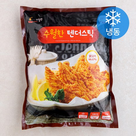 수월한 후라이드치킨 너겟 텐더스틱 (냉동) 1kg 1개 : MONDAY NIGHT
