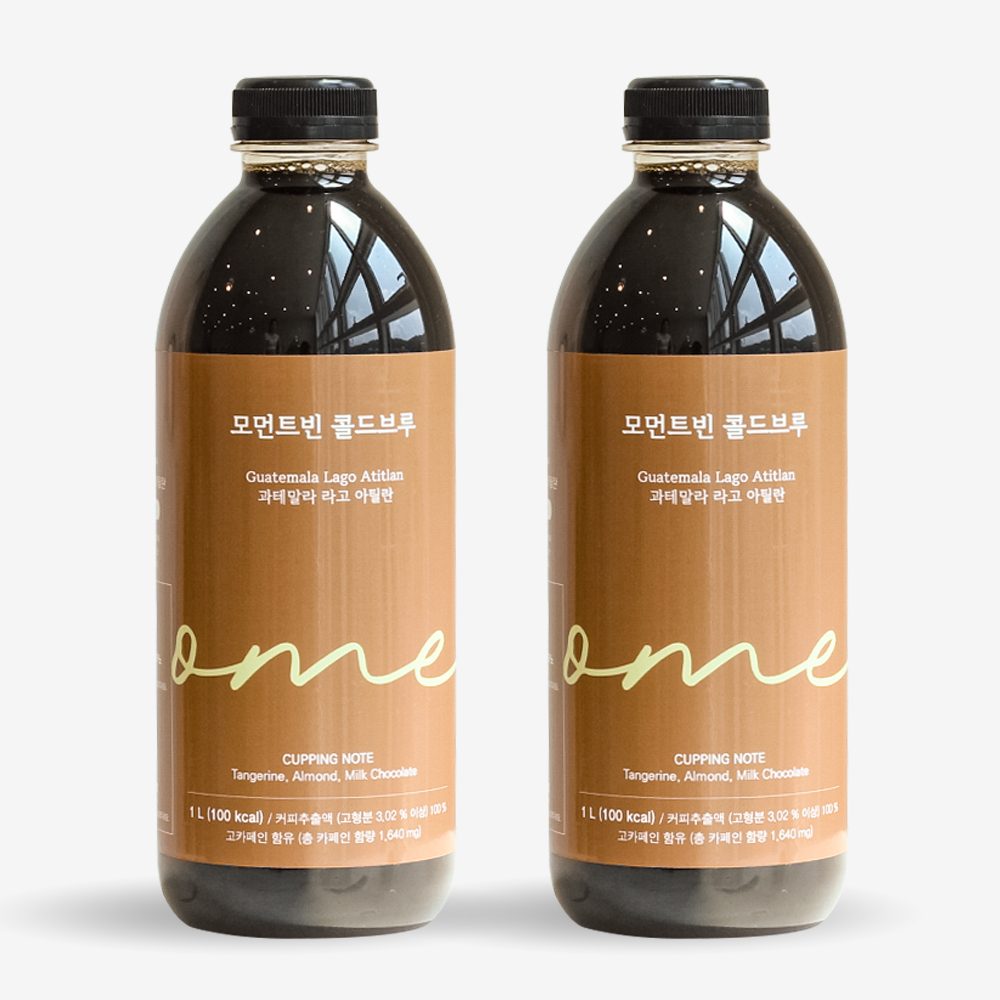 콜드브루 원액 1L x 2병 더치커피 액상커피 선물 답례품 과테말라 : 모먼트빈