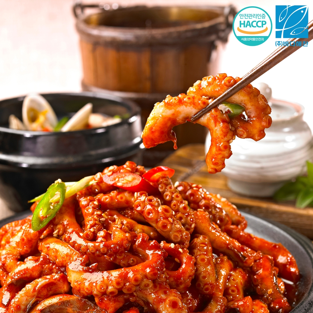 바다해찬 맛있는 낙지와 돼지고기가 듬뿍 국민 낙삼불고기500g [매콤한맛, 간장맛] : 바다해찬