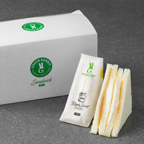 그린래빗 햄버거 샌드위치 카야샌드 70g 8개 : MONDAY NIGHT